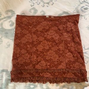 Free People Lace Mini Skirt